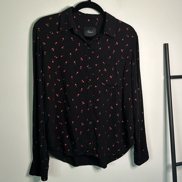 Rails Rocsi Cherry-Patterned Button-Front Shirt - Picture 1 of 7